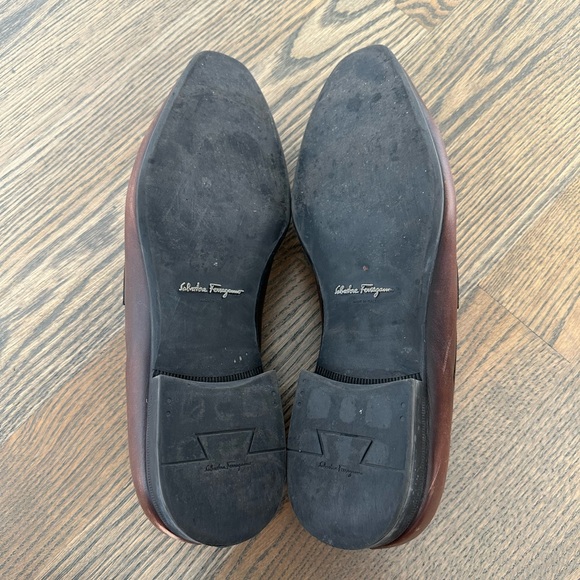 Ferragamo Slip-on Leather Loafers, Size US 12 - Picture 5 of 16